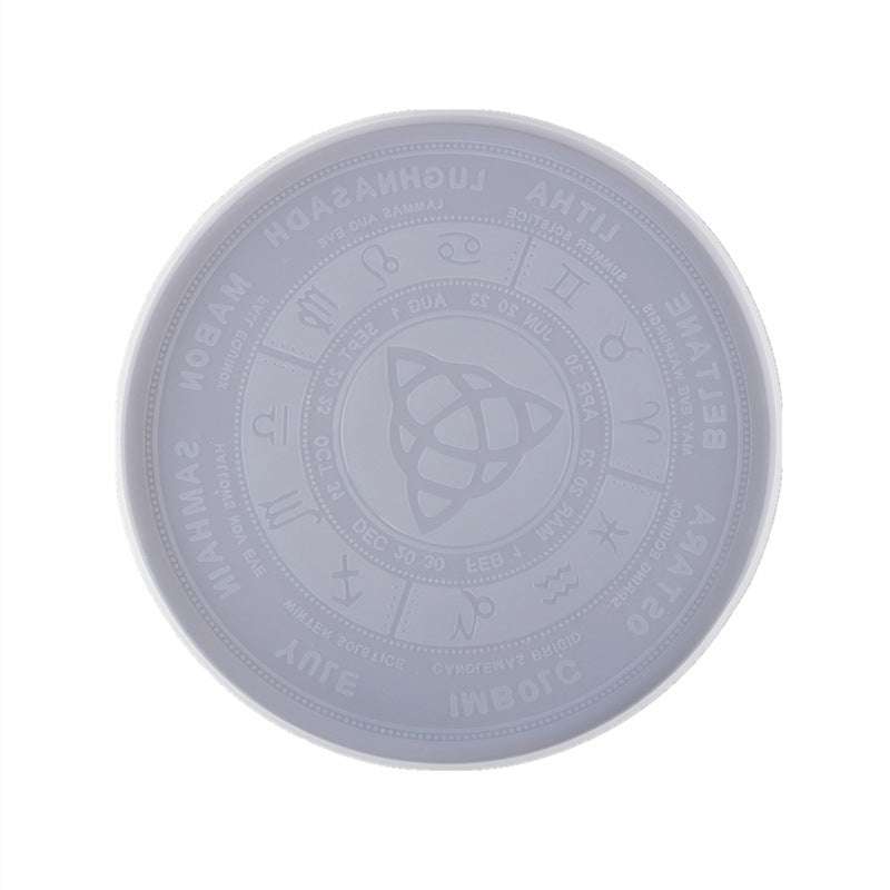 Epoxy Tarot Card Divination Silicone Mold, Constellation Compass Astrology Board Mold Coaster