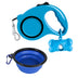 Dog Traction Rope Folding Dog Bowl - Minihomy