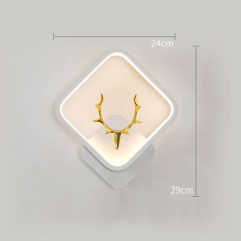 Art Deer Antler Wall Lamp Nordic Remote Control Dimmable Wall Lights - Minihomy