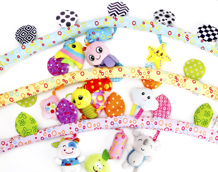 Baby Musical Mobile Toys for Bed Stroller Plush Baby Rattles Toys for Baby - Minihomy