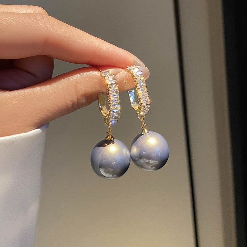 Korean Oversized White Pearl Drop earring
