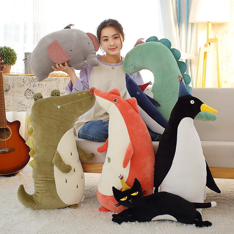 Mountchen Kids Room Decoration Animal Cushion Fox Bear Whale Pillow