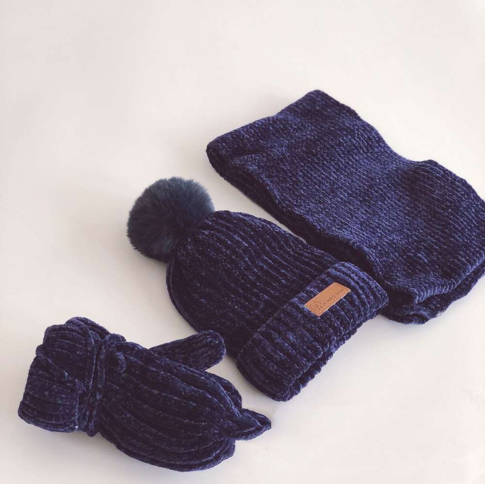 Children's Suit Knitted Hat Scarf Gloves Three-Piece Suit - Minihomy