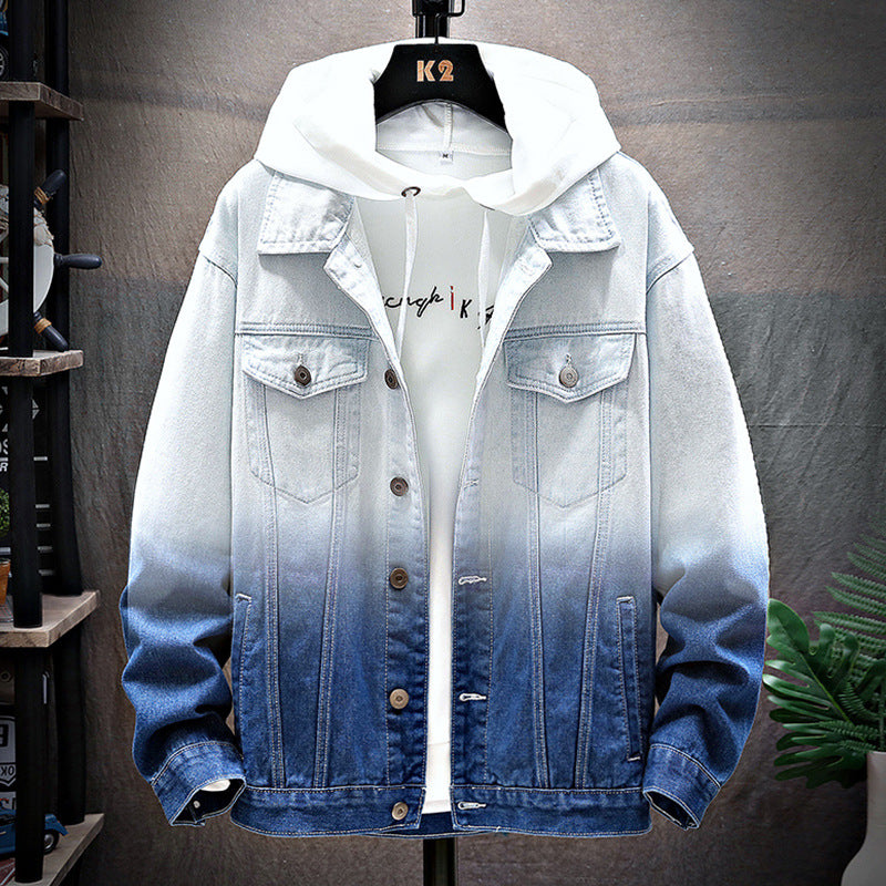 Men's Denim Jacket Loose Jacket Student Clothes Men - Minihomy