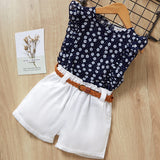 For Baby Girl Kids T-Shirt Shorts Suit - Minihomy