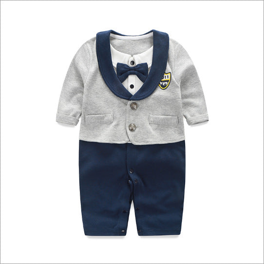 Baby Jumpsuit Spring And Autumn Gentleman Long-Sleeved Baby Clothes - Minihomy