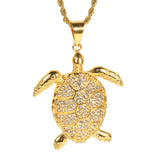 Animal Turtle Pendant Necklace Male Titanium Steel Hip Hop Accessories - Minihomy