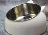 Pet Ceramic Dog Bowl Cat Food Bowl Water Bowl Double Bowl Large Anti-Overturning Protection Spine - Minihomy