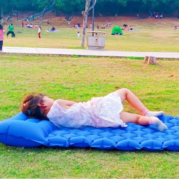 Camping Sleeping Pad Inflatable Air Mattresses Outdoor Mat Furniture Bed Ultralight Cushion Pillow Hiking Trekking - Minihomy