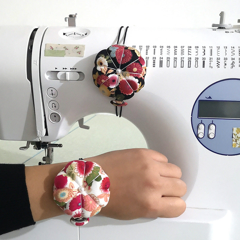 Sewing Machine Pin Plug Dual-purpose Pin Pierced Pumpkin Pin Bag European And American Wrist Pin Cushion