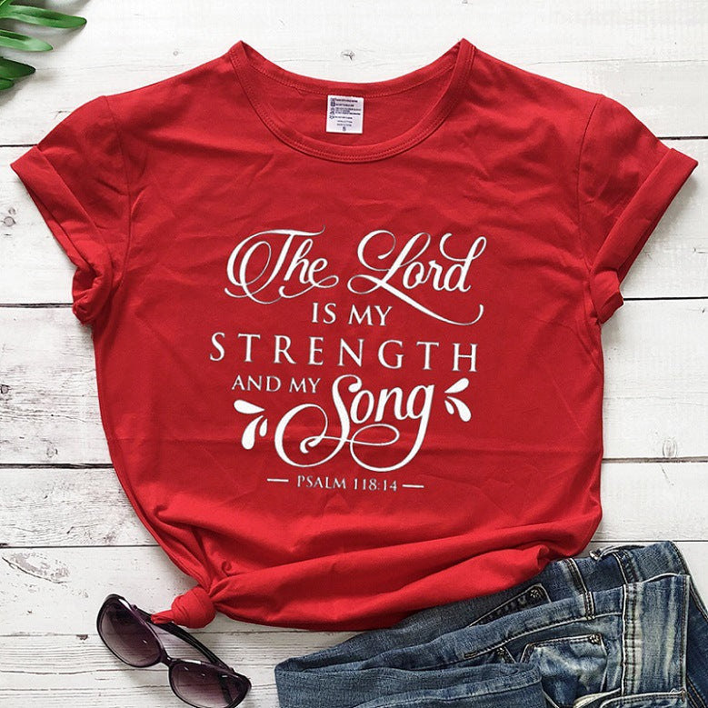 T-Shirt Women Retro Funny T-Shirt Faith Slogan Art Top