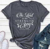 T-Shirt Women Retro Funny T-Shirt Faith Slogan Art Top