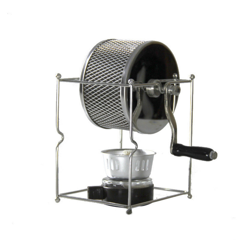 Manual Household Hand Crank Coffee Bean Roasting Machine Small Stainless Steel Roller Roasting Machine - Minihomy