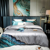 The Satin Cotton Ocean Embroidery Quilt Cover 2.0