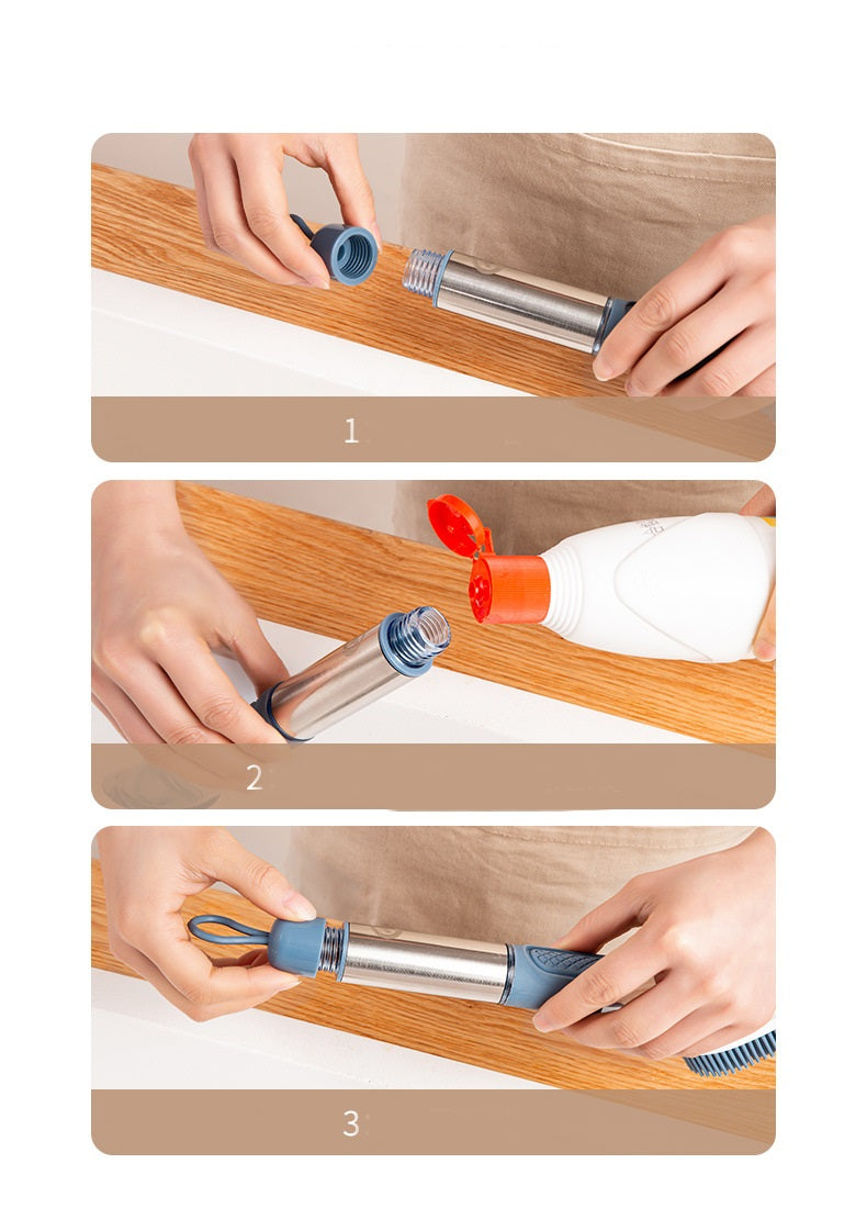 Multifunctional Dish Brush Household Kitchen Oily Sponge Long Handle Cleaning Brush - Minihomy