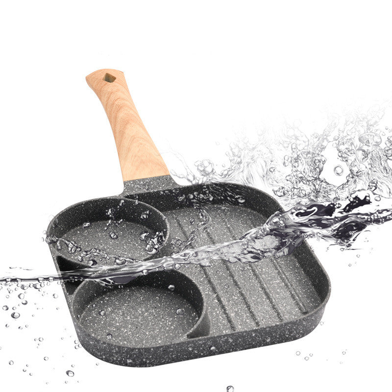 Two Hole Three In One Omelette Pan With Bacon Steak Pan - Minihomy