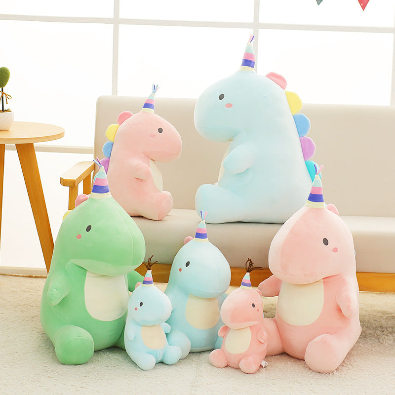 Dinosaur Plush Toys Cartoon Dinosaur Stuffed Animal Dolls Soft Down Cotton Dino Pillow