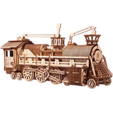 Three-dimensional Puzzle Wooden Steam Train Model