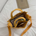 Corduroy Zipper Shoulder Bag Small Cotton Canvas Handbag - Minihomy