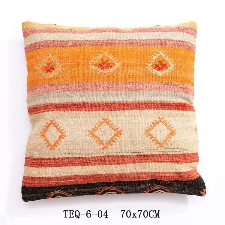 Handmade Wool Woven Bed Pillow Cushion - Minihomy