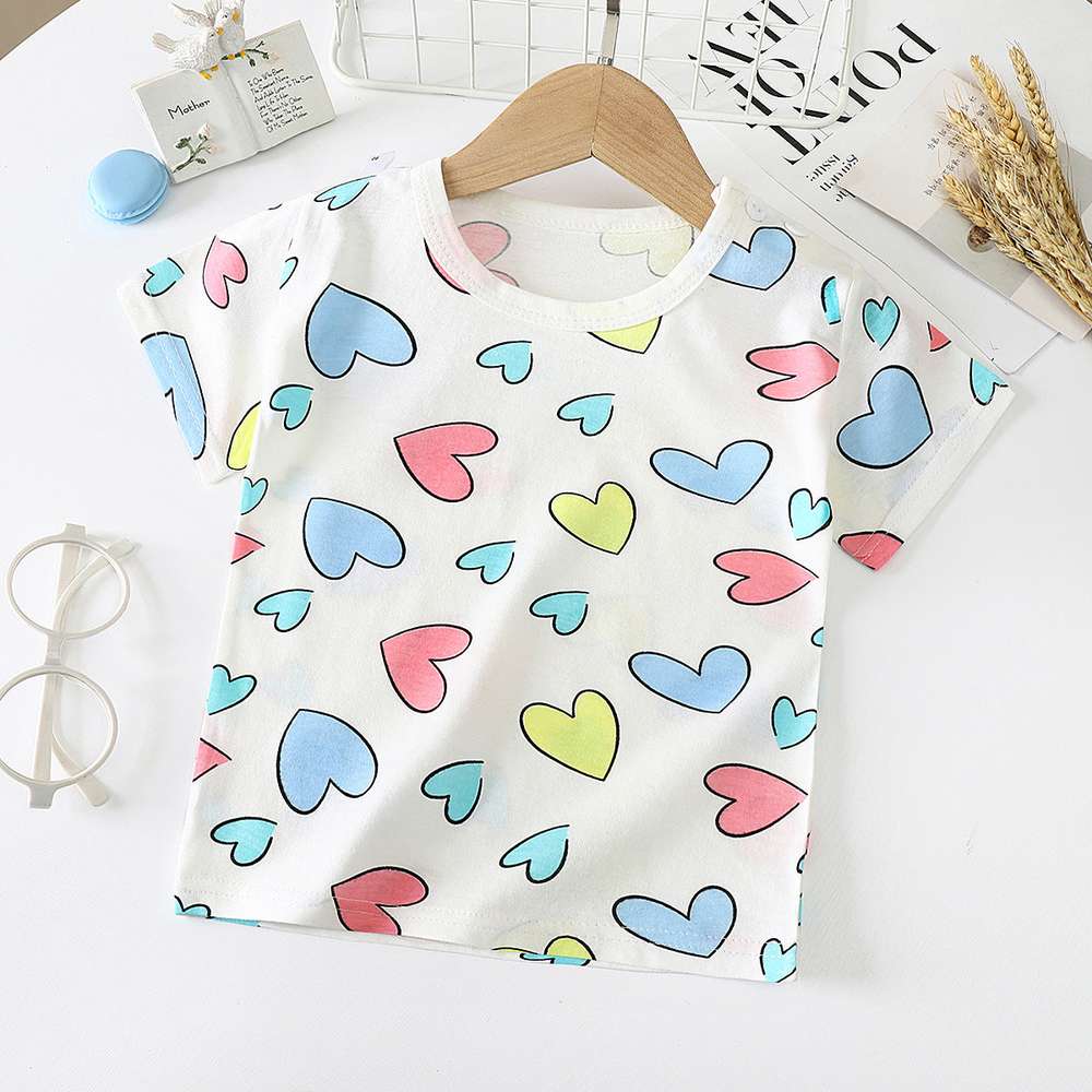 Children's Short-Sleeved T-Shirt - Cotton Baby Half-Sleeved Bottoming Shirt - Minihomy