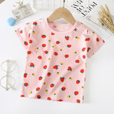 Children's Short-Sleeved T-Shirt - Cotton Baby Half-Sleeved Bottoming Shirt