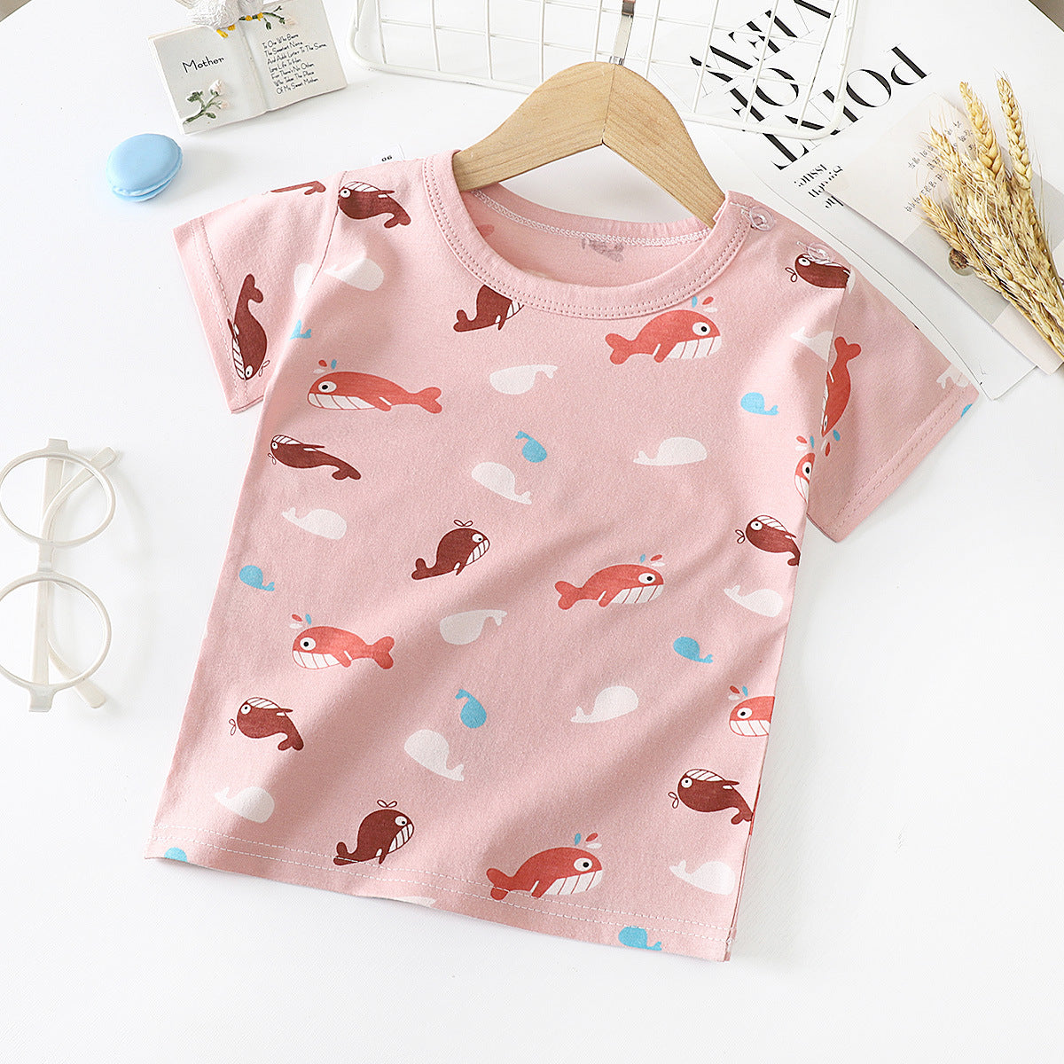 Children's Short-Sleeved T-Shirt - Cotton Baby Half-Sleeved Bottoming Shirt