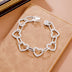 Chain Full Of Diamond Love Bracelet Women Sterling Silver - Minihomy