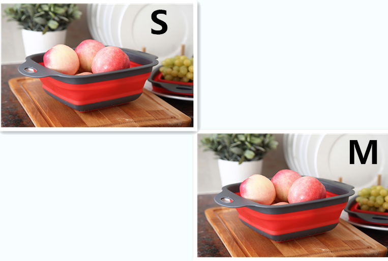 Square Folding Drain Basket Fruit Basket Basket Telescopic