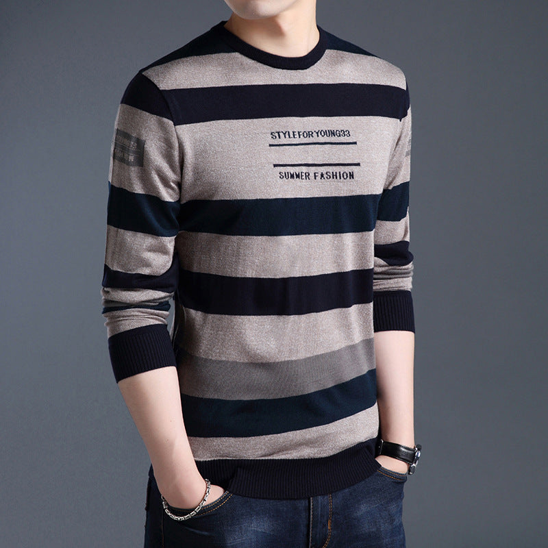 Men'S Long-Sleeved T-Shirts Men'S Bottoming Shirt Casual Round Neck - Minihomy