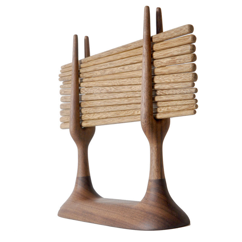 Solid Wood Chopstick Holder Restaurant Kitchen Chopstick Cage Drain Rack