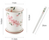 Japanese Style Sakura Chopstick Holder Ceramic