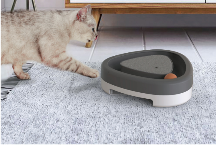 Pet Cat Self-hey Toy Smart Funny Cat Triangle Turntable Electric Toy Cat Scratcher - Minihomy