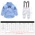 Boys Gentleman Bib Pant Suit Long Sleeve Bow Tie - Minihomy