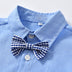 Boys Gentleman Bib Pant Suit Long Sleeve Bow Tie - Minihomy