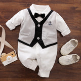 Gentleman's Baby Clothes Long-sleeved One-piece