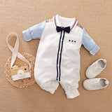 Gentleman's Baby Clothes Long-sleeved One-piece