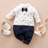 Gentleman's Baby Clothes Long-sleeved One-piece