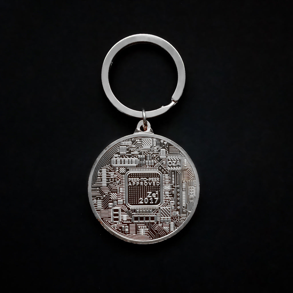 Bitcoin Coin Key Chain Art Collection Souvenirs Collectibles