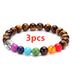 Natural Lava Stone Tiger Eye Beads Bracelet - Minihomy