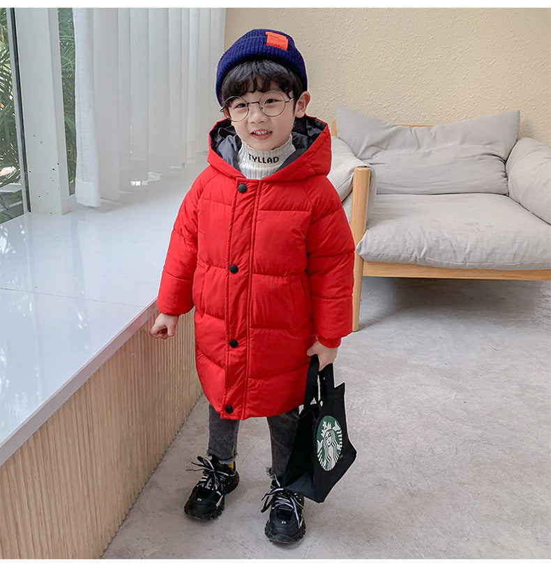 Children's Down Outerwear Winter Clothes Teen Boys Girls Cotton-Padded Parka Coats - Minihomy