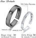 Sterling Silver Couples Infinity I Love You Black and White Cubic Zirconia Band Matching Adjustable Open Ring