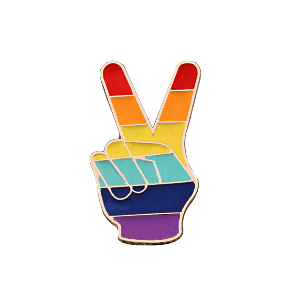 Creative Six Color Rainbow Brooch