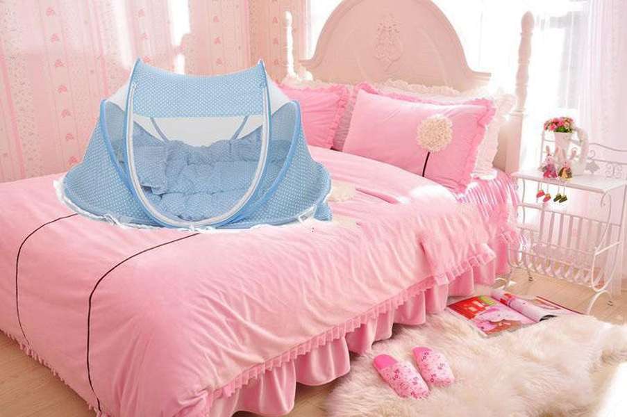 Foldable  Baby Bed Net With Pillow Net 2pieces Set - Minihomy