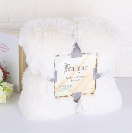 Super Soft Long Shaggy Fuzzy Warm Elegant Cozy With Fluffy Sherpa Throw Blanket