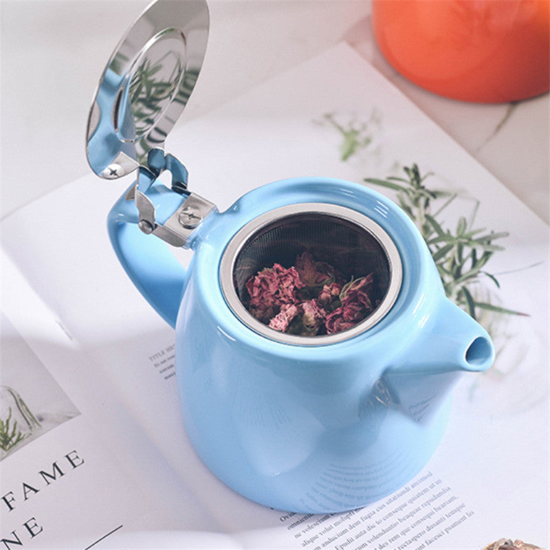 Large-capacity High-temperature-resistant Ceramic Teapot With Lid