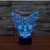 3D Color Cat Changing Night Light Indoor LED - Minihomy