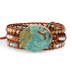 Turquoise Boho Leather Beaded Bracelet