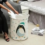 Large cartoon foldable Laundry Storage Basket Clothes Storage Bag Dirty Clothes Basket Kid Toy Organizer Sundries Storage Barrel - Minihomy