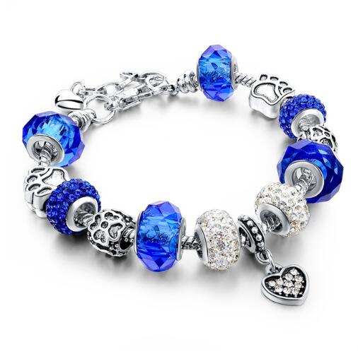 Crystal Beads Bracelets & Bangles Snake Chain Charm Bracelets For Women Jewellery - Minihomy